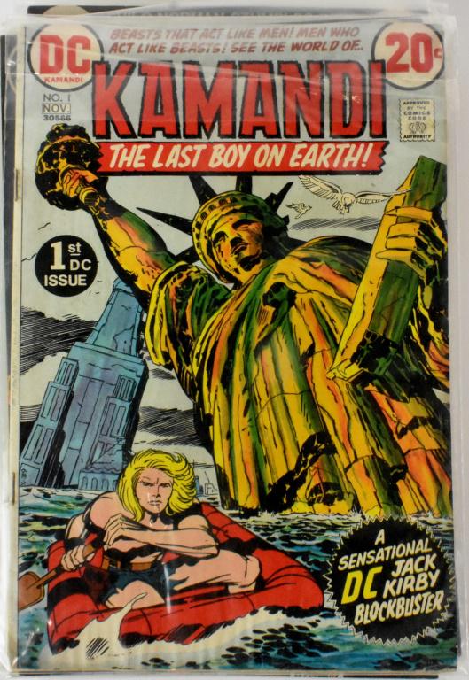 Jack Kirby Comic Grouping: Grouping includes Jack Kirby bronze age comics including 1st appearance of Kamandi with origin, 1st appearance of Shilo Norman and Granny Goodness, Mr. Miracle, Demon, Captain America, and more comics