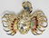 Coro Craft Sterling Rock Fish Brooch - 4