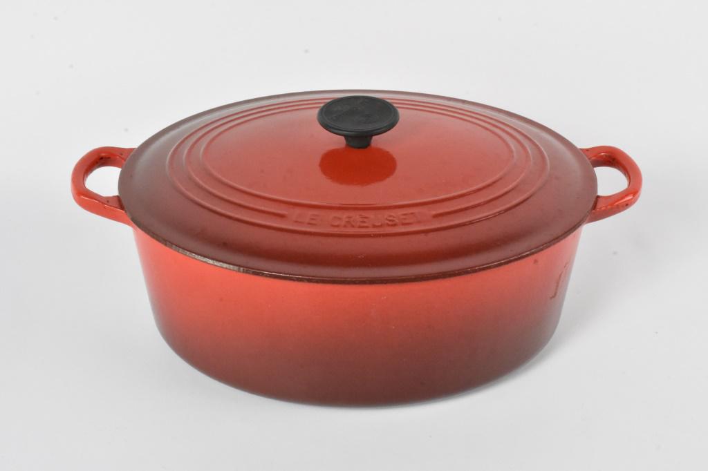 Le Creuset Covered Dutch Oven: Largest measures approx. 5"h by 15"l