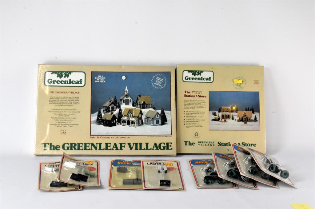 Greenleaf Train Accessory Grouping: Grouping includes (10) pieces including Greenleaf models #8025 and #8016. Also includes Life-Like accessories including models #1507, #1213, (4) #1201, #1507, and #01212.