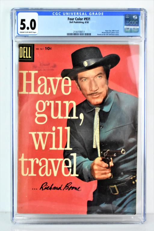 Have Gun, Will Travel #931 CGC 5.0: Have Gun, Will Travel #931 08/1959 Dell Comics CGC 5.0Richard Boone photo coverBased on the CBS television series