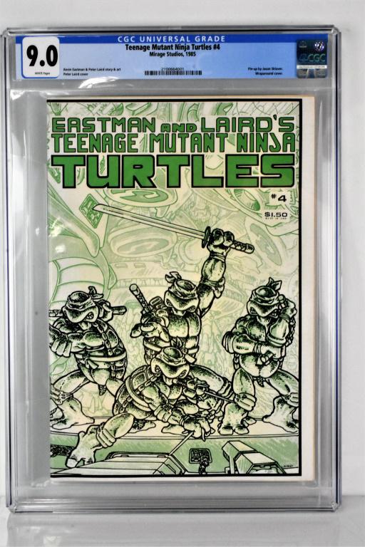 Teenage Mutant Ninja Turtles #4 CGC 9.0: Teenage Mutant Ninja Turtles #4 1985 Mirage Studios CGC 9.0Pin-up by Jason Sklaver, wraparound cover