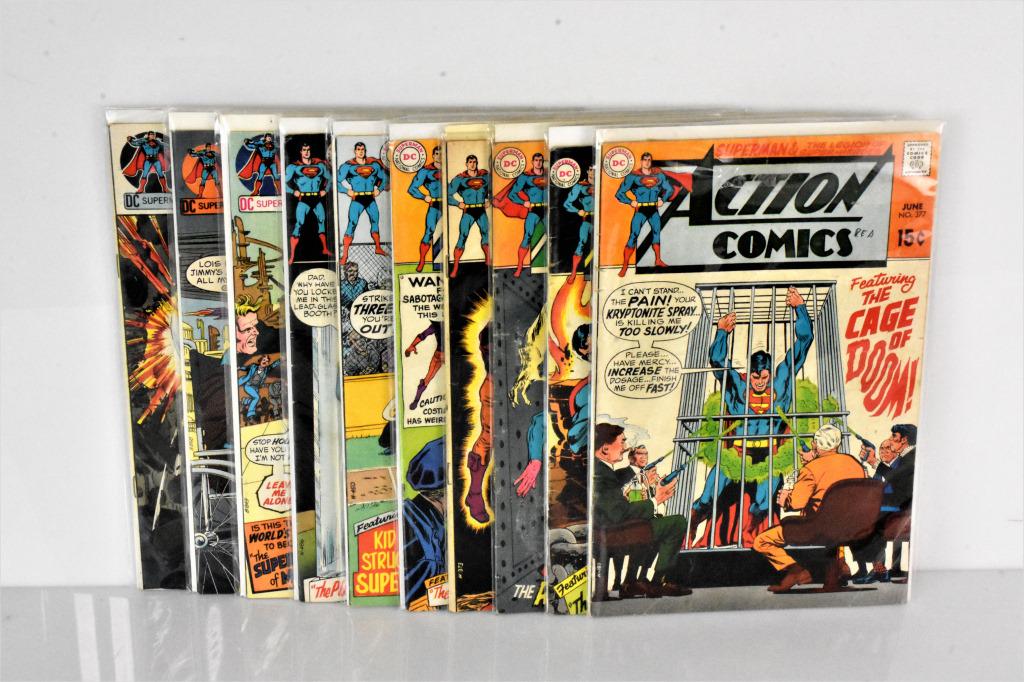 10 action comics 15 cent #377-#398 group (1 of 3)