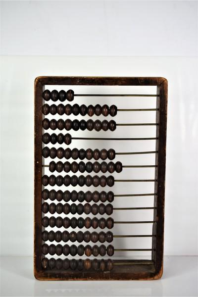 Antique Abacus in Finger Dovetail Frame: Includes an antique abacus in finger dovetail frame measuring approx. 14" by 9"