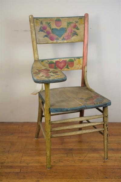 Peter Hunt Paint Decorated Chair Grouping: Grouping includes (2) Peter Hunt paint decorated chairs Measures approx : 38"h x 27"w x 22"l