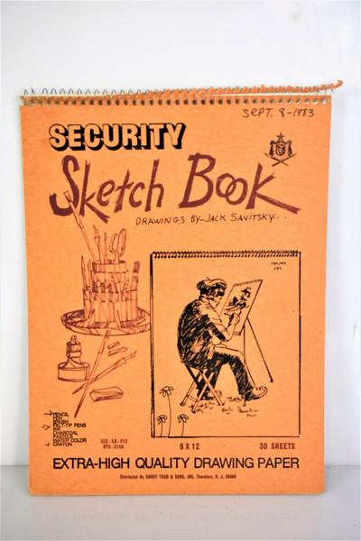 Jack Savitsky Sketchbook: Includes Jack Savitsky 9x12 Security Sketchbook from 1983 with 7 drawings with themes of anti-smoking, angels, nature, and his nurses.