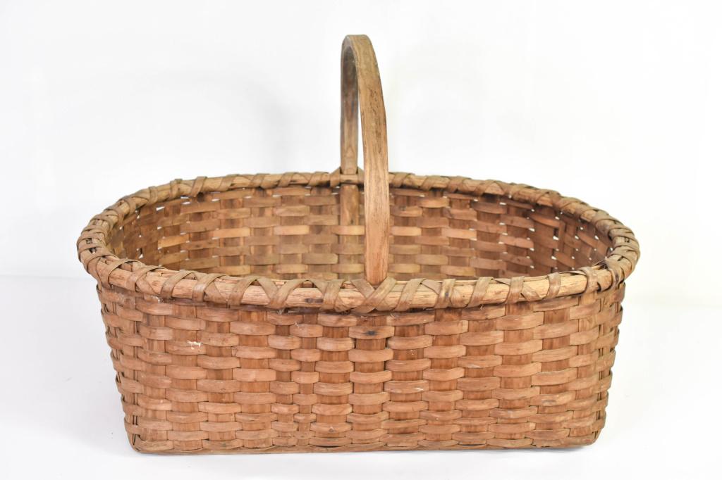 Southern Appalachian Woven Splint Large Basket (1 of 3)