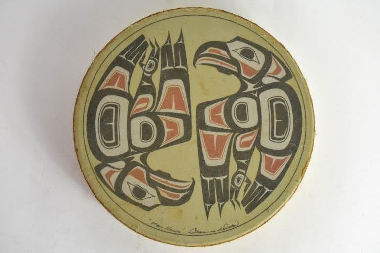Northwest Coast Indian Drum Clarence Wells (1 of 7)