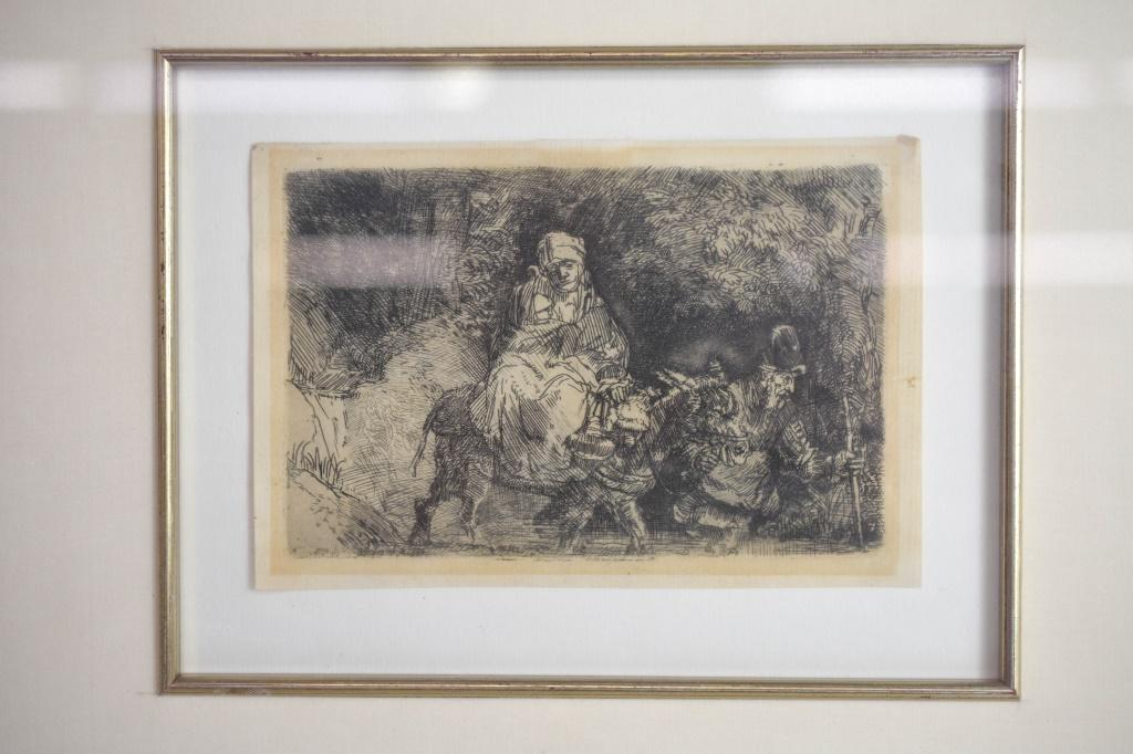Rembrandt "flight Into Egypt" Etching (1 of 5)