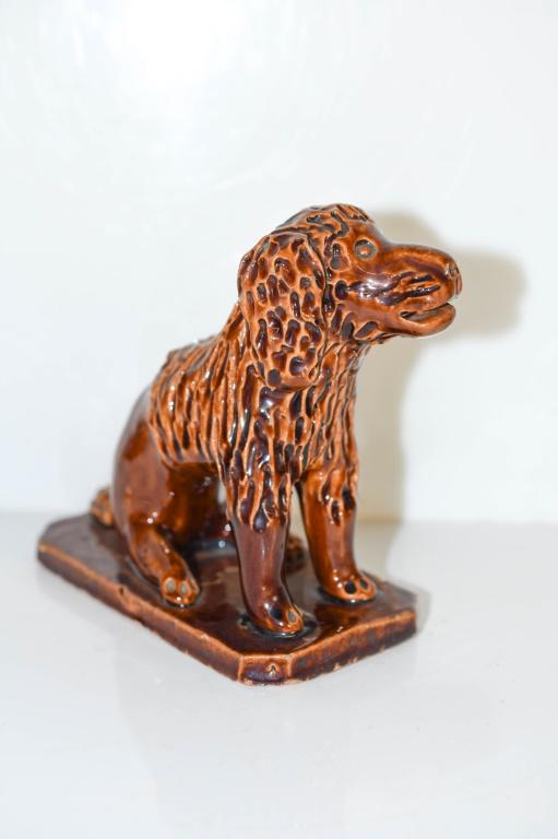 Pennsylvania Redware Figure of a Seated Dog (1 of 6)