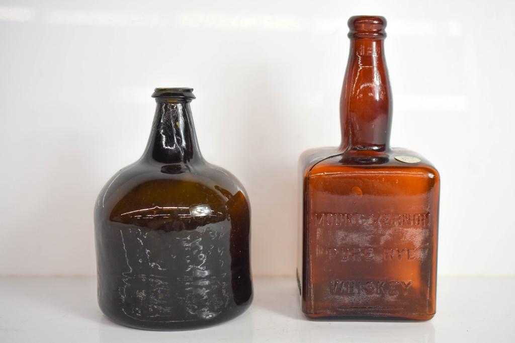 Mount Vernon Pure Rye Whiskey & Porter Ale Bottles (1 of 3)