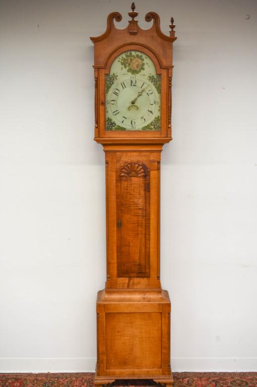 Pennsylvania Figured Maple Tall Case Clock (1 of 20)