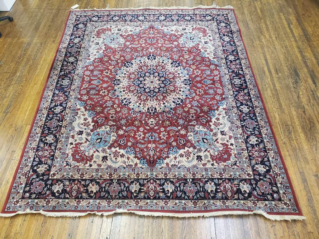 Persian Central Medallion Red Ground Vase Rug (1 of 8)