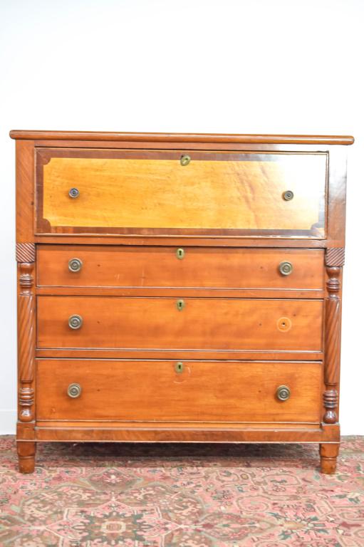 Antique Butler's Desk (Cherry & Maple) 1840 (1 of 11)