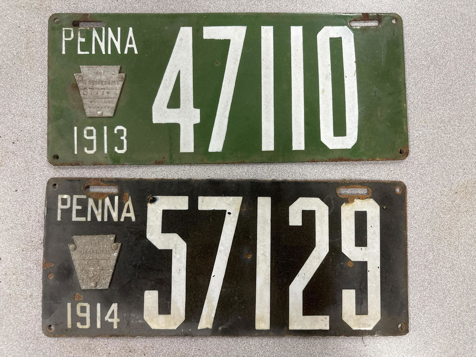 Vintage Pennsylvania license plates, 19 13, 1914 (1 of 2)