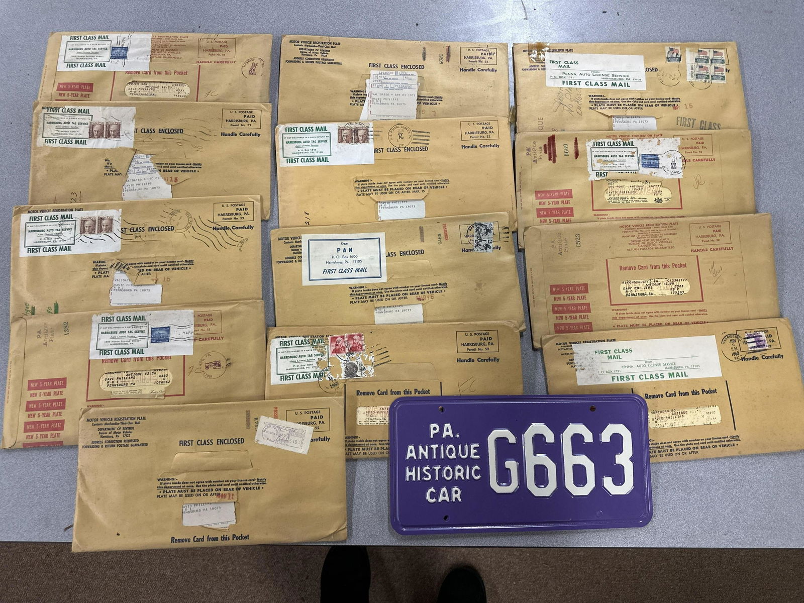 PA antique historic car plates (1 of 1)