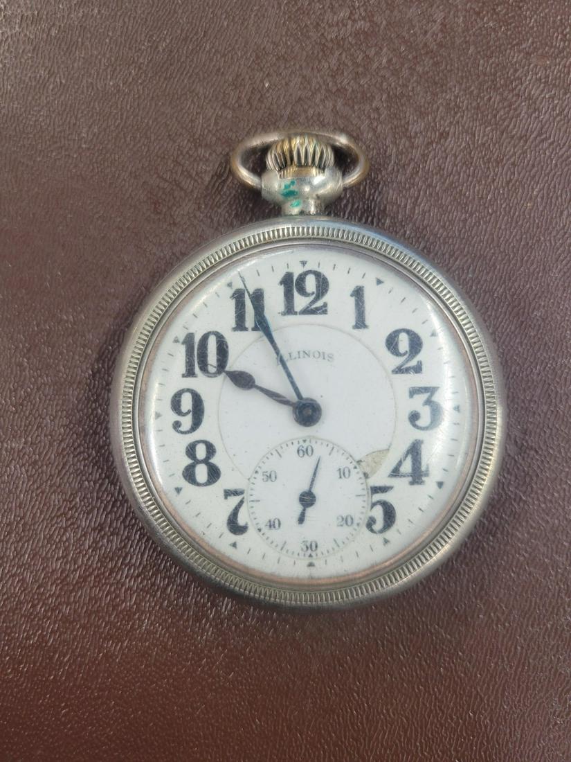 Illinois Open Face Pocket Watch (1 of 4)