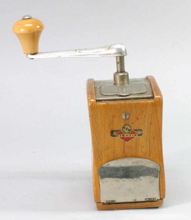 Early Kym-Kym Mokka Coffee Grinder: This nice lot consists of of an interesting early Kym-Kym Mokka Coffee Grinder