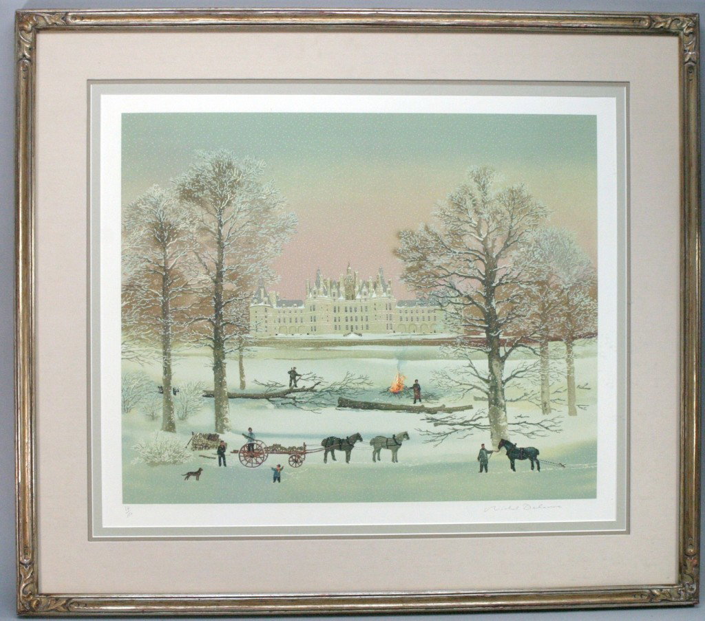 Michel Delacroix Le Chateau De la Chambord: 24/150 30x34 21x25.5
