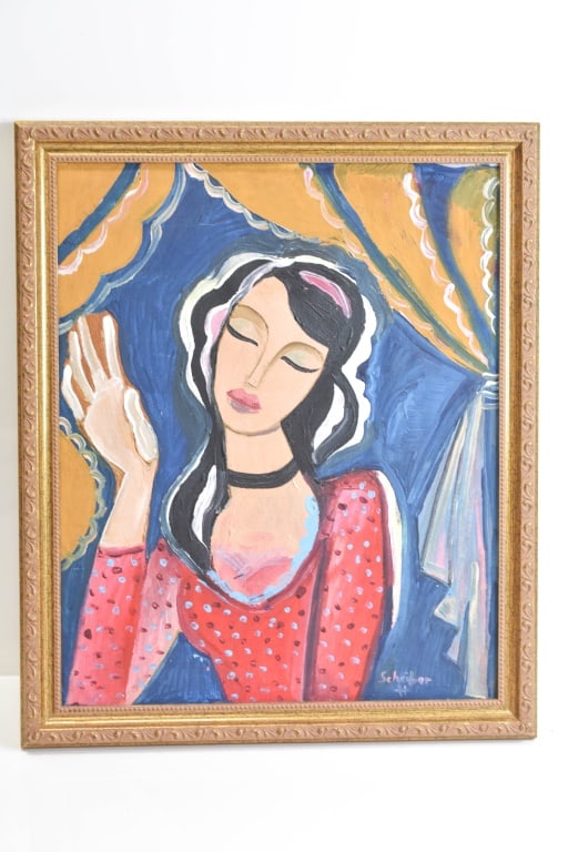 Hugo Scheiber (1873-1950) Oil on Canvas: Hugo Scheiber (1873-1950) Oil on Canvas, Viewable measures approx. 13 x 16