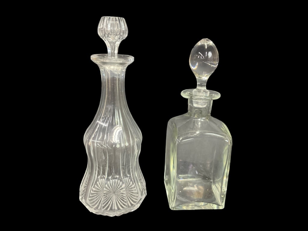 Fine Colorless Cut Crystal Decanters (1 of 3)