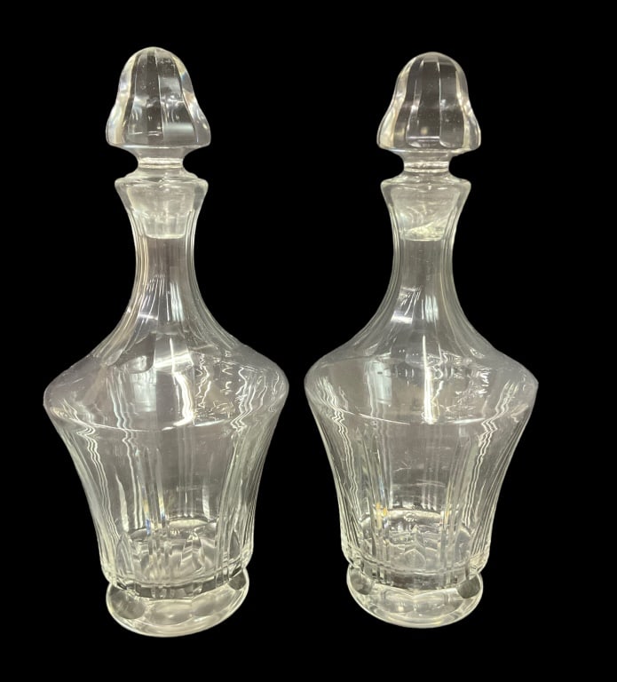 Fine Colorless Cut Crystal Decanters (1 of 3)