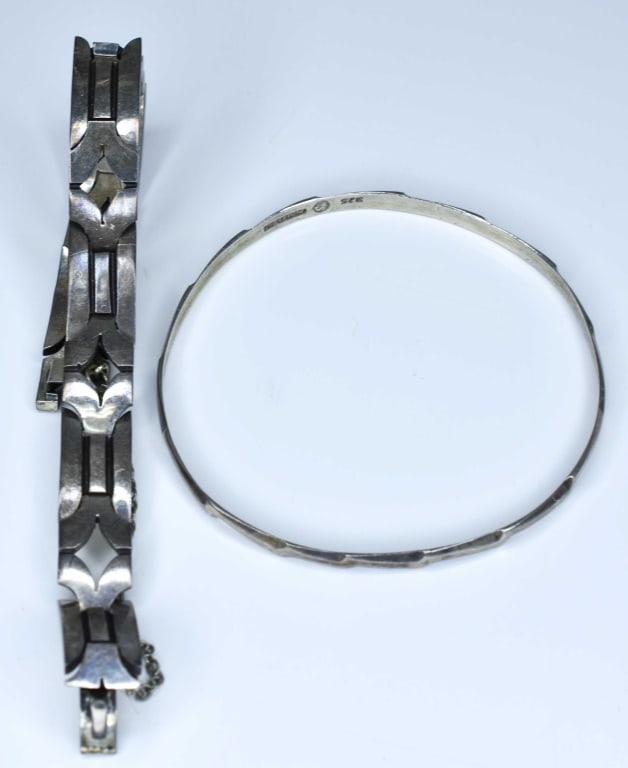 2 Sterling Silver Taxco, Modernist Bracelets (1 of 5)