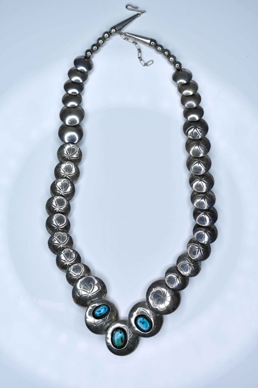 Long Navajo Vintage Turquoise Necklace (1 of 5)