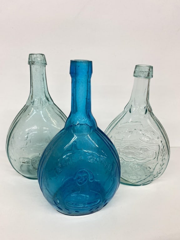 Antique Colored Glass Bottles (1 of 4)