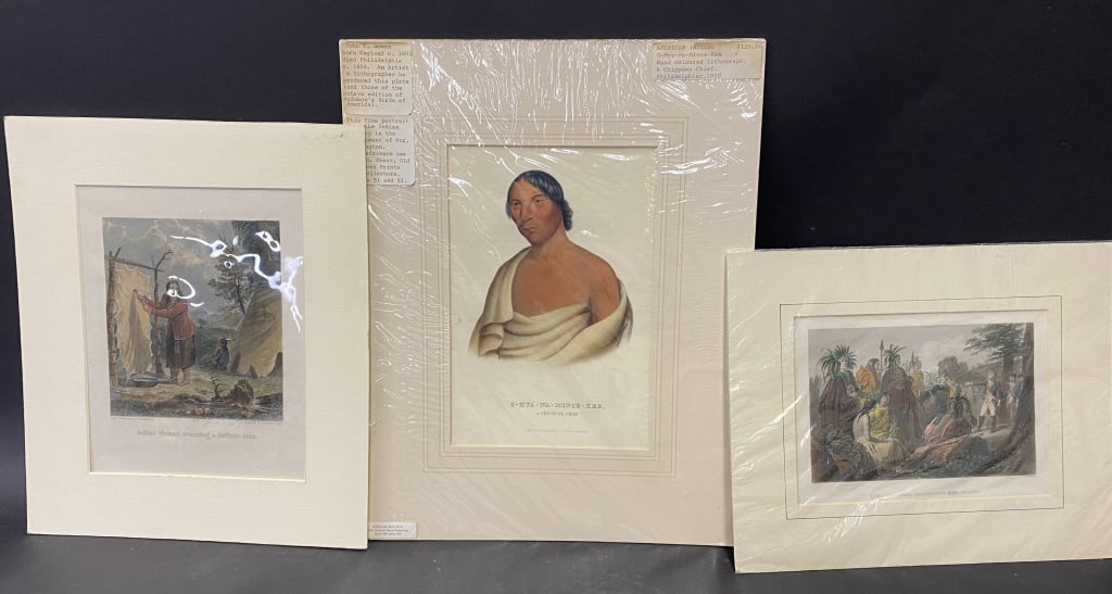 Chippewa Chief Indian Prints Circa 1850 (1 of 8)