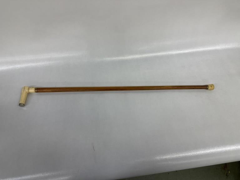 Antique Carved Dog Handle Walking Stick Cane (1 of 5)