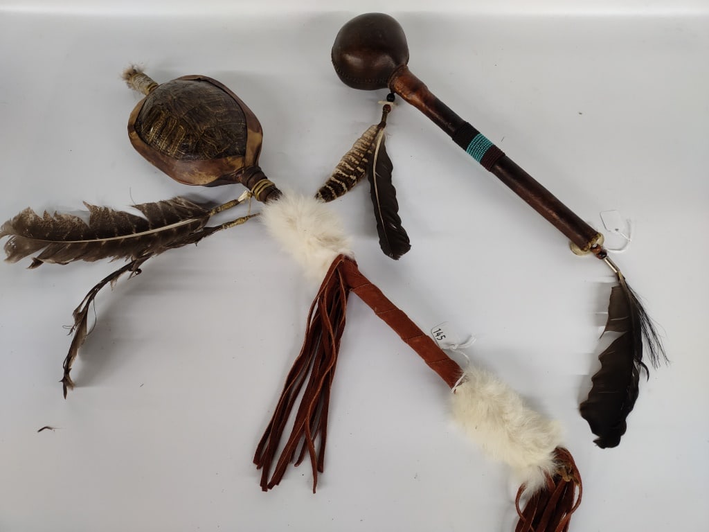 Native American Ritual Turtle Shell Rattles (1 of 6)