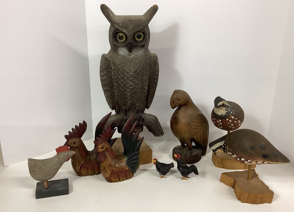 William Kirkpatrick Carved Quails & Other Figures (1 of 6)