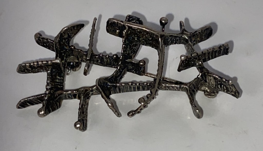 MCM Modernist Else & Paul Norway Sterling Pin (1 of 4)