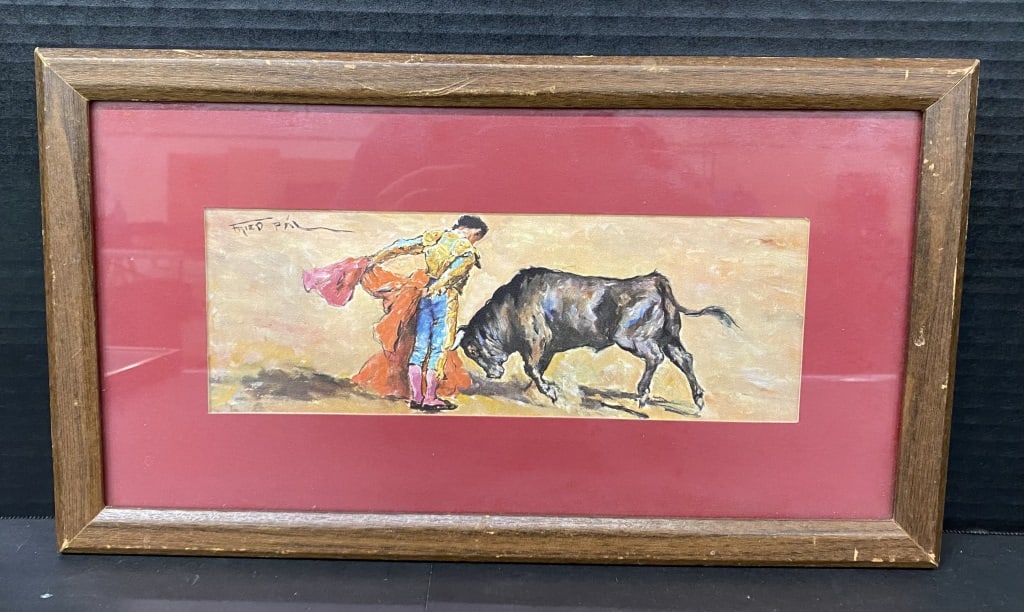Pal Fried Bull Fighter Watercolor (1 of 3)
