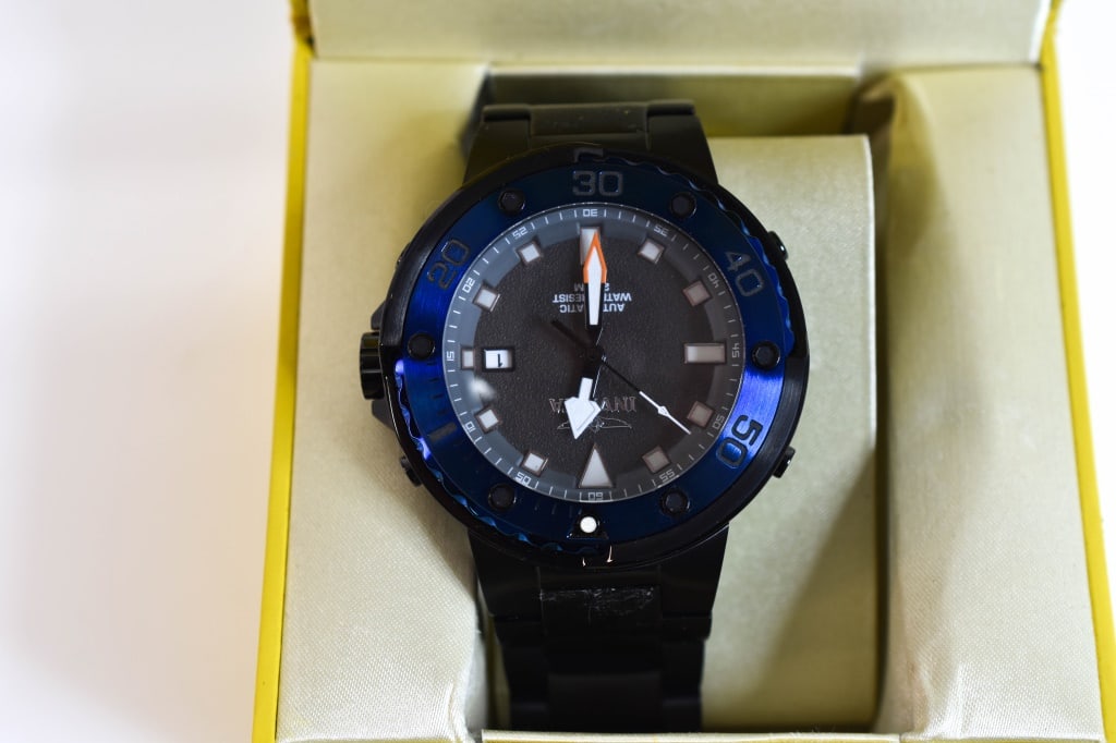 Invicta Pro Diver Automatic Blk 24466: Includes original case, cover, and paperwork, skeleton back, all stainless steel, Aquatic movement, Invicta Pro Diver, Master of the Oceans, water resistant 200 meters / 660ft, Model #24466. Watch is