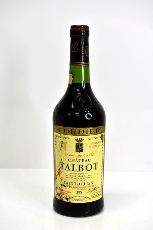 1978 Chateau Talbot Grand Cru Classe Wine: Includes (1) 750ml bottle fo 1978 Chateau Talbot Grand Cru Classe red wine. This fine wine is part of an estate. It was stored and located in a dry dark temperature-controlled environment. We are not 