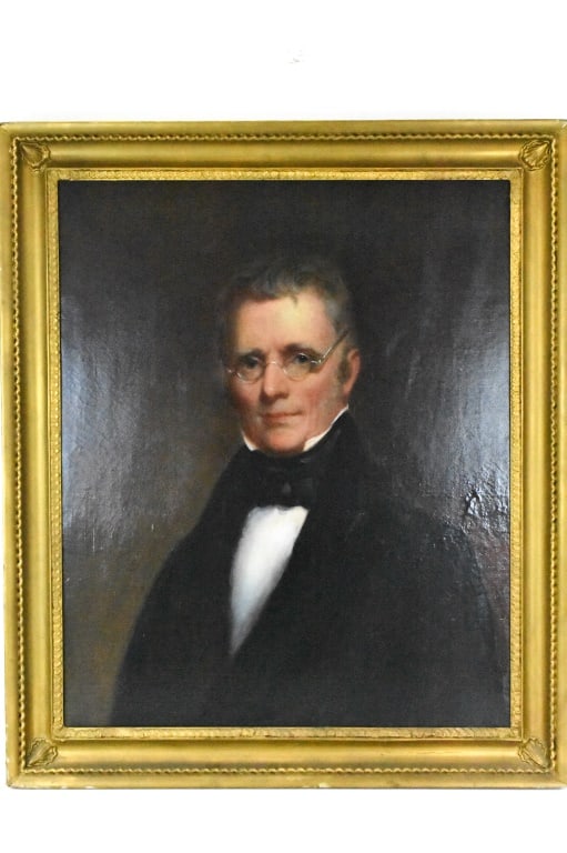 J.E. Warfel Oil on Canvas Judge Dale Lancaster, PA: This is a portrait of Judge Samuel F. Dale Lancaster Pa appointed to the Lancaster county bench in the 19th century. It was painted by Jacob Eshleman Warfel from the original painting by J. Eicholtz (