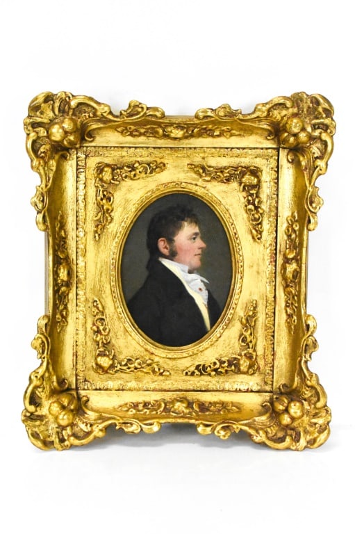 Portrait of Samuel F. Dale (B. 1777) Lancaster, PA: This is an earlier oil on board portrait of Judge Samuel F. Dale Lancaster Pa. He was appointed to the lancaster county bench in the 19th century. This portrait appears to have been painted in the lat