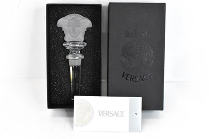 Versace Rosenthal Crystal Bottle Stopper in Box