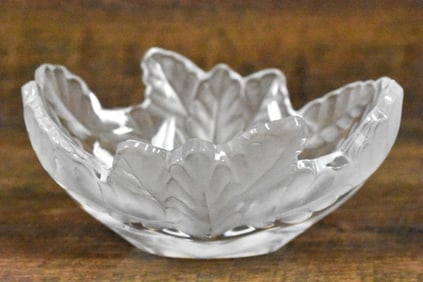 Lalique Crystal Compiegne Jardinerie Frosted Bowl