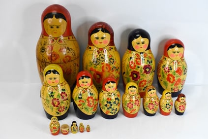 Large Russian Matryoshka Nesting Doll Set 15" Tall