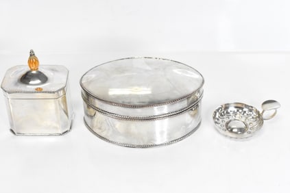 French English Silver Plate Boxes / Caddie & More