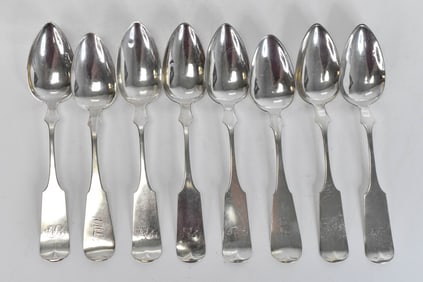 Antique Coin Silver Spoons 10.28 OZT