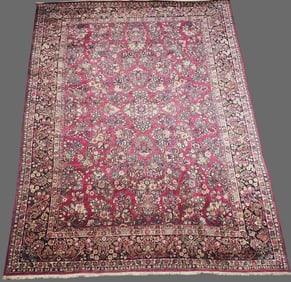 Antique Persian Vase Sarouk Rug