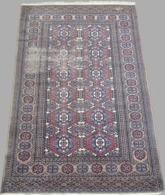 Turkish Afghan Bokhara Rug Signed