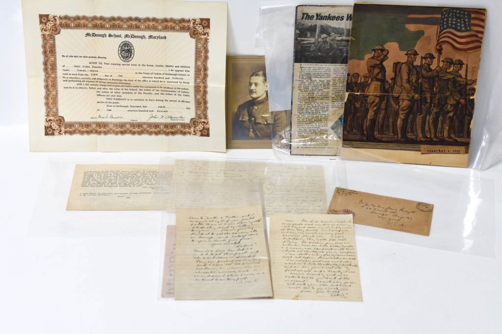 Letter from Cpt. Robert Bacon Krogstad and More: Includes an interesting letter from Cpt. Robert Bacon Krogstad, who was a pilot in WWI; it describes his whereabouts in France and how the "Huns" are currently on the run in France, but that he believ