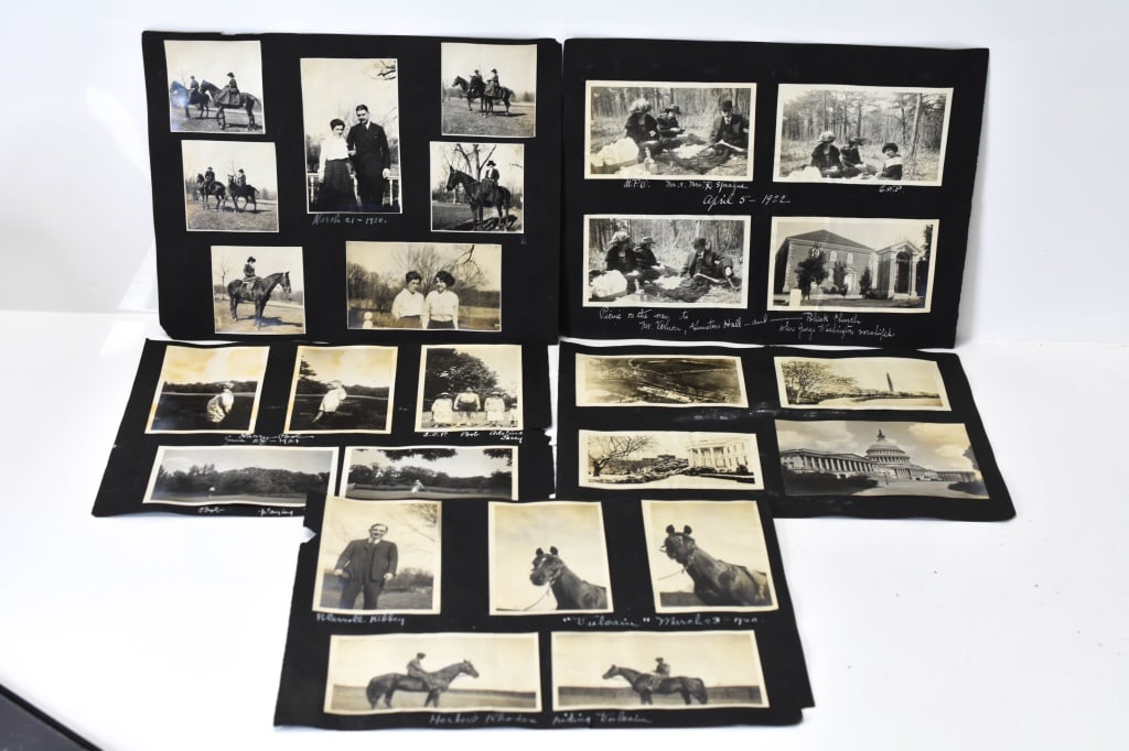 Antique Photograph Collection Horse Superman: Collection includes various photographs including: R.B. Krogstad Elisabeth Scott Larry Pool R. Carroll Kibbey Herbert Rhodes Horses: Vulcain, King James, Superman Washington, DC Mr. and Mrs. Sprague P