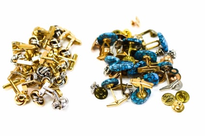 Turquoise & Knot Men's Cufflinks & Tie Pins