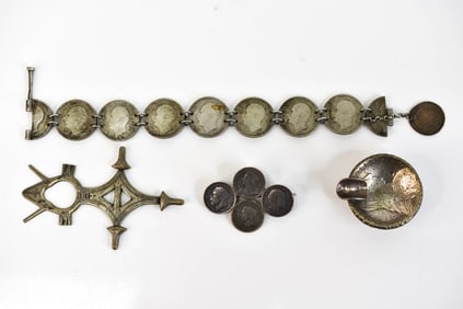 Antique Middle Eastern Silver & Coin Jewelry